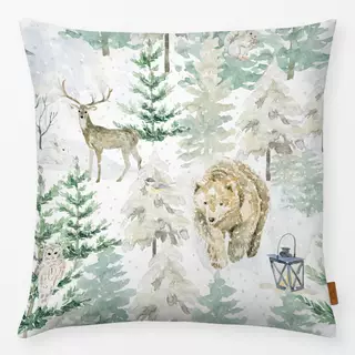 Kissen Tiere im Winterwald