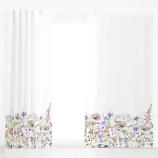 Dekovorhang Wildblumen Wiese