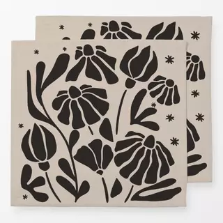 Servietten Blockprint Sommer Blumen 1