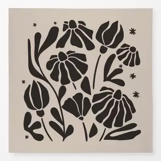 Tischdecke Blockprint Sommer Blumen 1