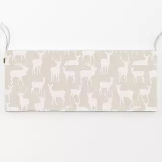 Bankauflage Rehwild und Hirsche beige