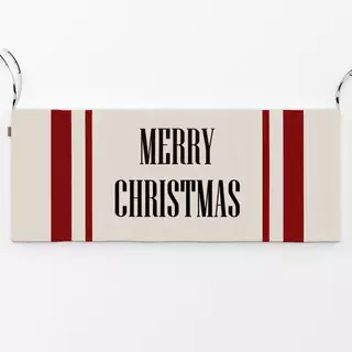 Bankauflage Merry Christmas Streifen