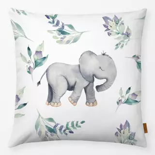 Kissen Kleiner Elefant und Blüten