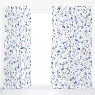 Dekovorhang Blaue Glockenblumen Wiese