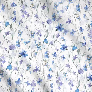 Meterware Blaue Glockenblumen Wiese
