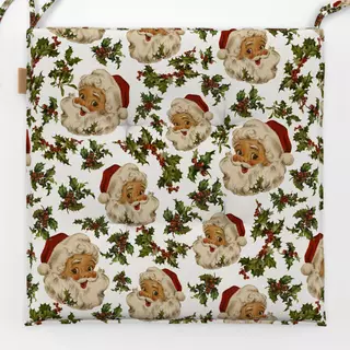 Sitzkissen Vintage Santa Claus offwhite