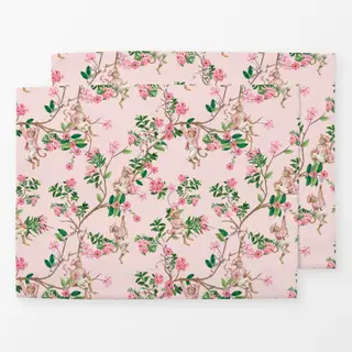 Tischset Rococo Affe Chinoiserie Pink
