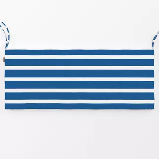 Bankauflage Blau Weiße Streifen