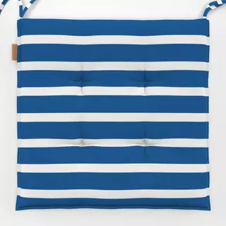 Sitzkissen Blau Weiße Streifen