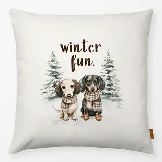 Kissen Winter Fun Dackel