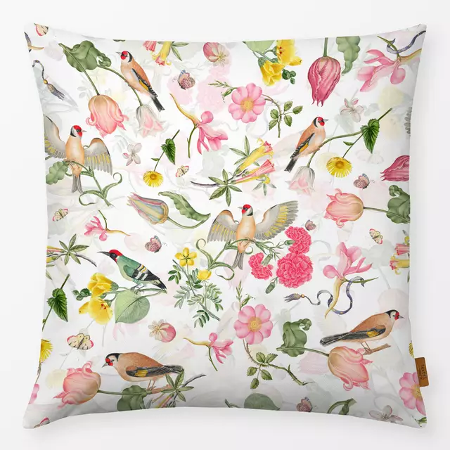 Kissen Vintage Blumen und Vögel von Uta Naumann