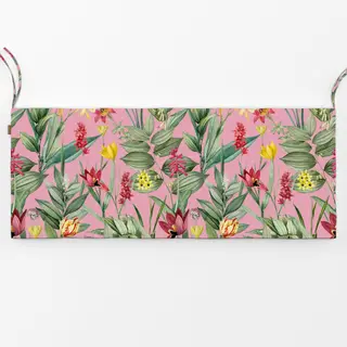 Bankauflage Exotische Pflanzenwelt pink