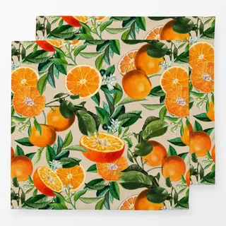 Servietten Orangen Sommer beige