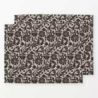 Tischset Blockprint Sommer Blumen 4