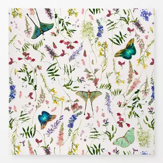 Tischdecke Wildblumen und Schmetterlinge