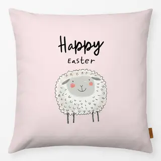 Kissen Happy Easter - Schaf rosa