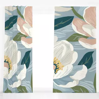Dekovorhang Midcentury Modern Floral 1