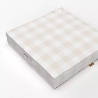 Bodenkissen Pink Weiß Gingham Grid 2