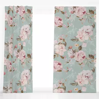 Dekovorhang Wasserfarben Vintage-Rosen
