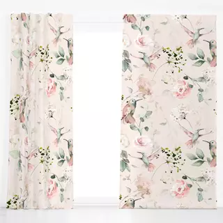 Dekovorhang Vintage Rosen Garten