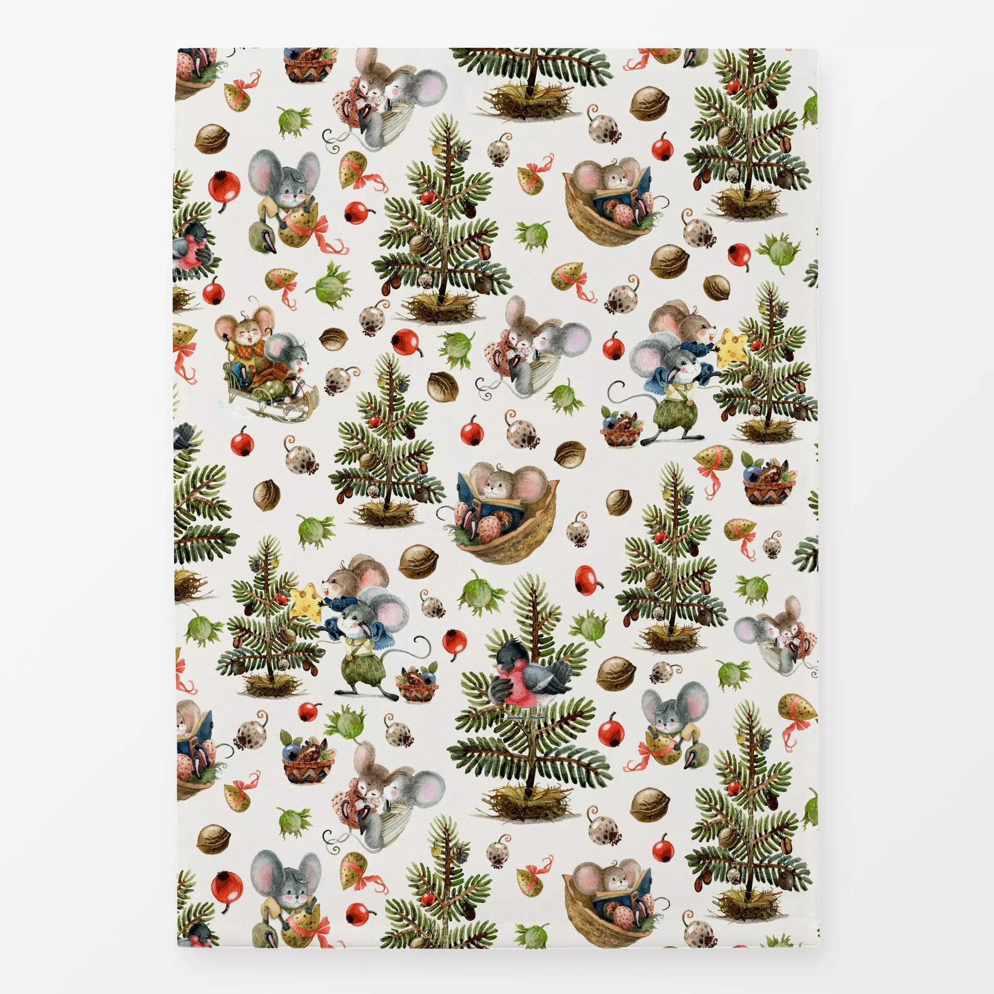 Geschirrtücher Vintage Mäuse Weihnachten - Kinderzimmer & Motive für Kinder, Weihnachten, Winter - von „Uta Naumann"; Tiere,...