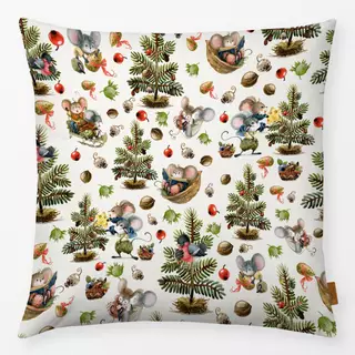 Kissen Vintage Mäuse Weihnachten