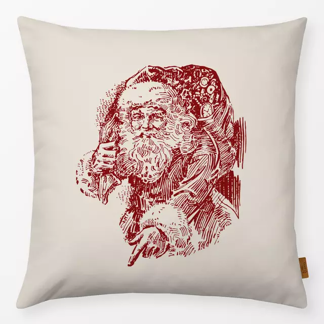 Kissen Vintage Weihnachtsmann von Uta Naumann