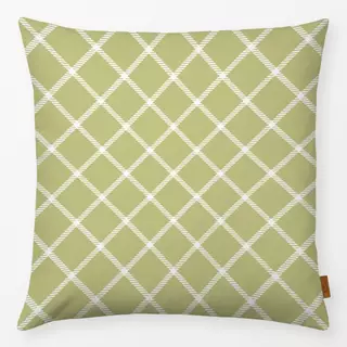 Kissen Grün Weiß Gingham Grid 1