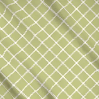 Meterware Grün Weiß Gingham Grid 1
