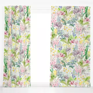Dekovorhang Frühlings Vintage Blumen