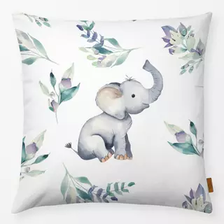 Kissen Kleiner Elefant und Blüten 1
