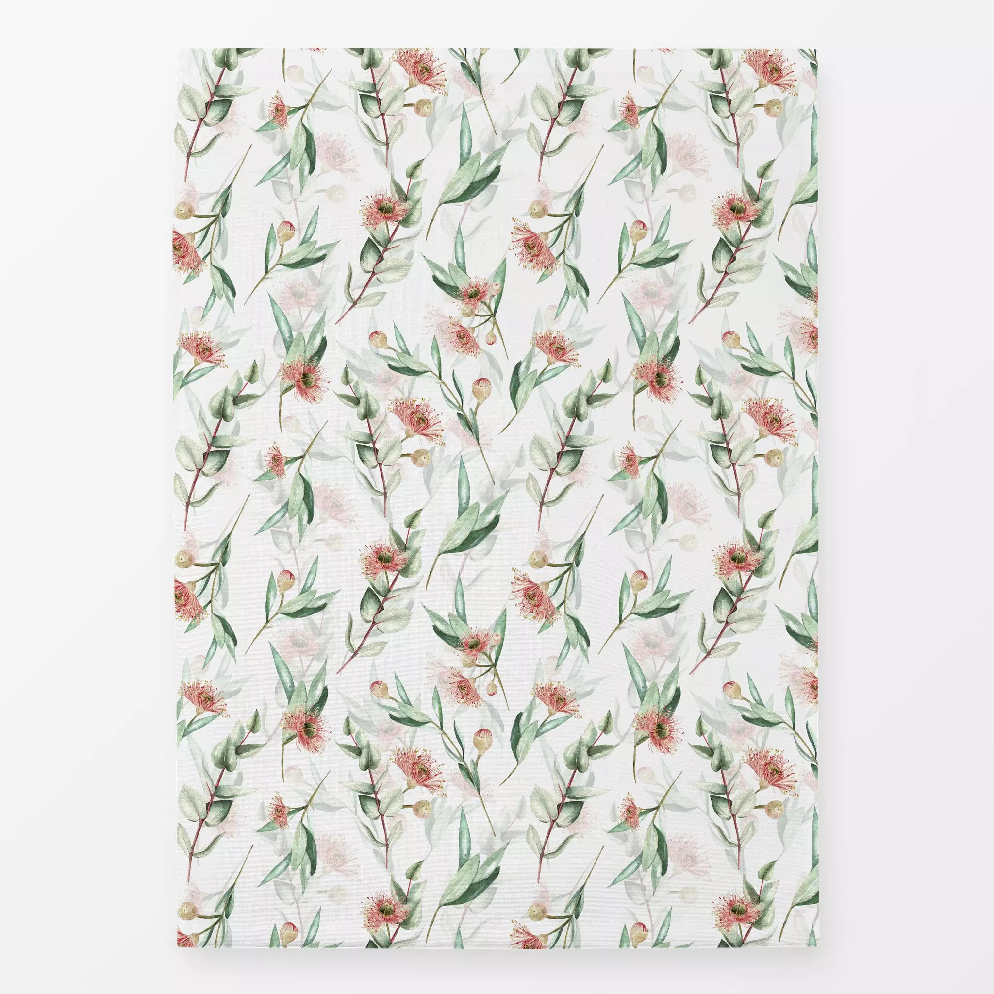Geschirrtücher Eukalyptus Blätter und Blüten - Blumen & Florales, Sommer - von „Uta Naumann"; Muster, Wasserfarben, skandina...