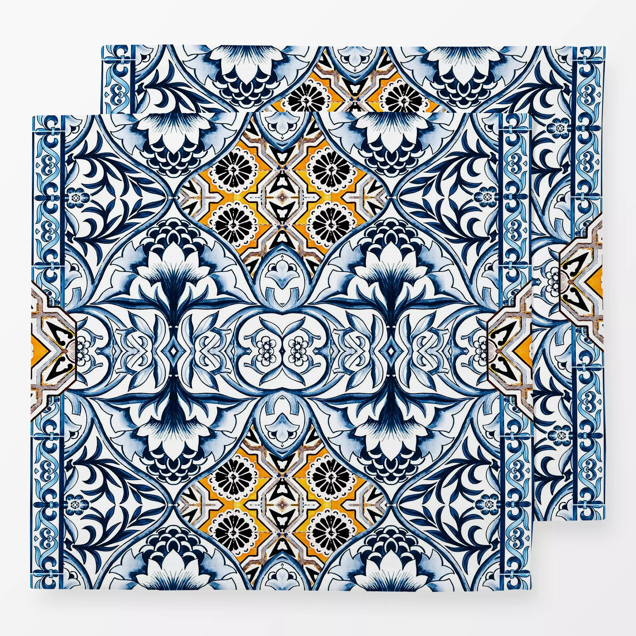 Servietten Antike Fliesen - Sommer, Symbole & Muster, Retro & Vintage - von „Uta Naumann"; Garten, vintage, mediterran, Mitt...