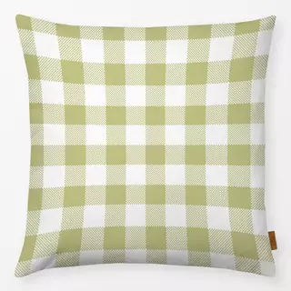 Kissen Grün Weiß Gingham Grid 2