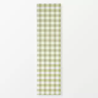 Tischläufer Grün Weiß Gingham Grid 2