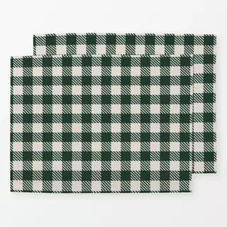 Tischset Weihnachtskaro Grün