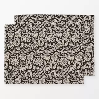 Tischset Blockprint Sommer Blumen 8