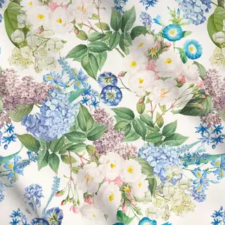 Meterware Redouté  Rosen Garten 3