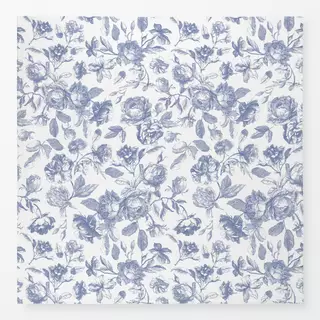 Tischdecke Blaue Rosen - Toile DeJouy
