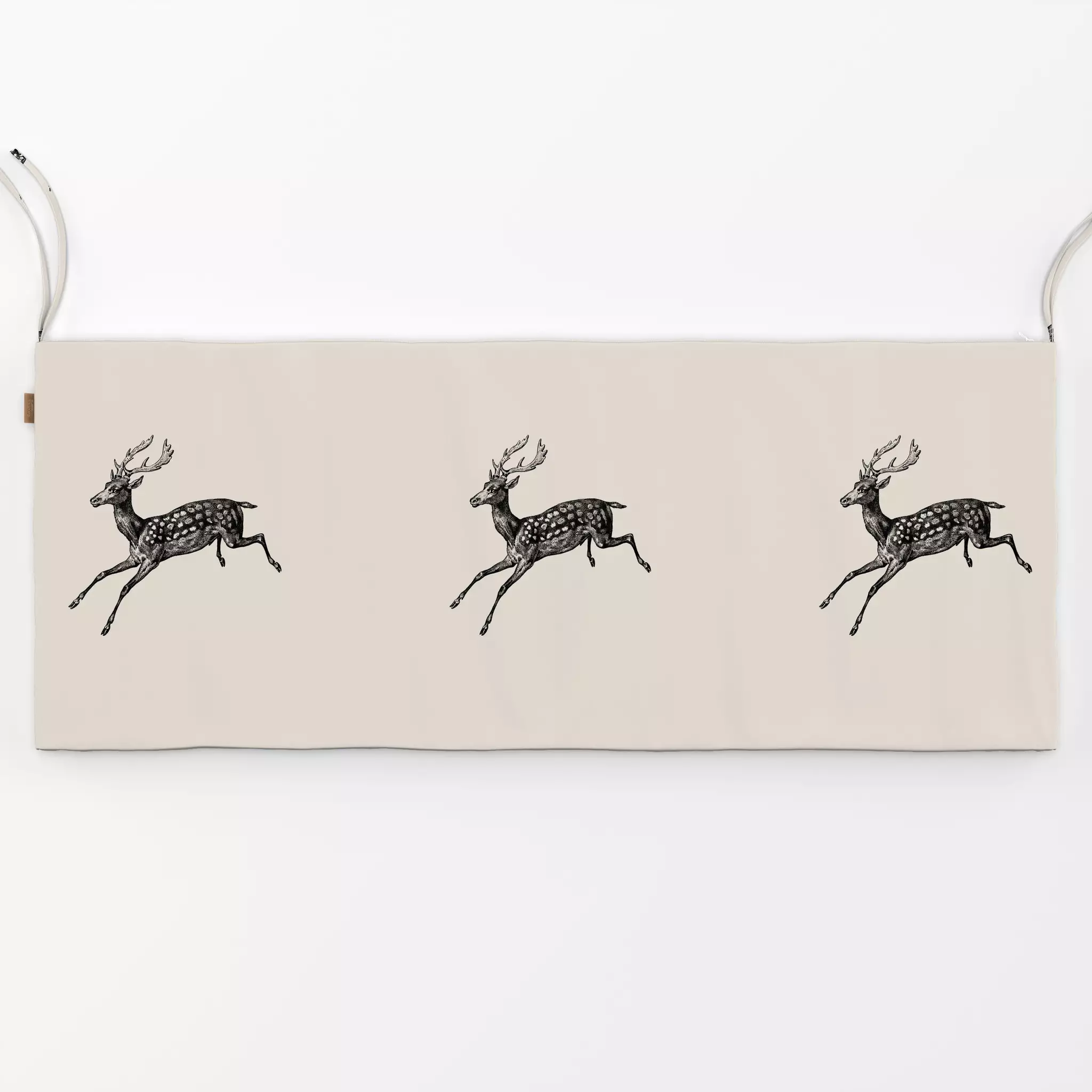 Bankauflage Vintage Holidays Hirsch 1 - Tiere, Weihnachten, Retro & Vintage - von „Uta Naumann"; Wald, Wildtiere, Winter, Hi...
