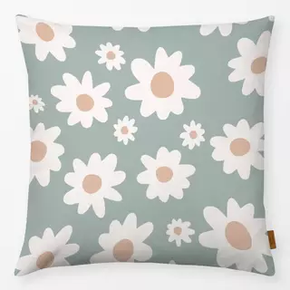 Kissen Wildblumenwiese grau