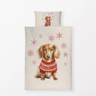 Bettwäsche Weihnachtsdackel