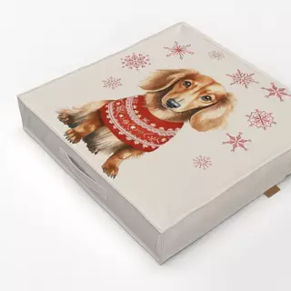 Bodenkissen Weihnachtsdackel