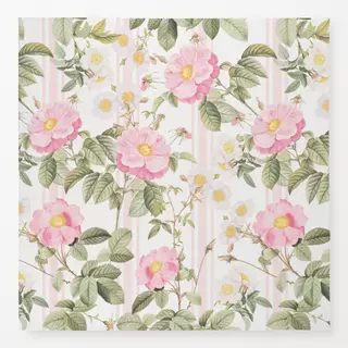 Tischdecke Rosen und Streifen