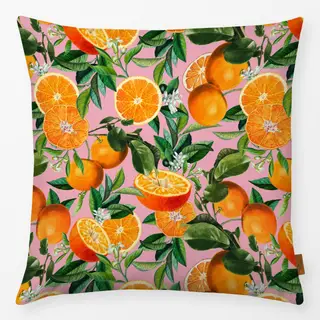 Kissen Orangen Sommer pink