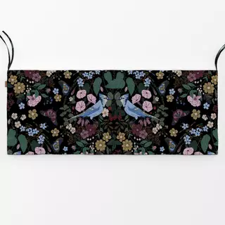 Bankauflage Victorian Garden Birds | dark