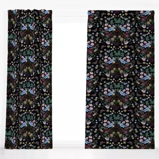 Dekovorhang Victorian Garden Birds | dark