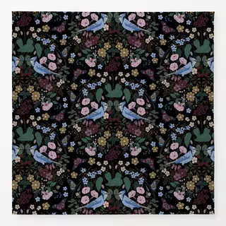 Tischdecke Victorian Garden Birds | dark