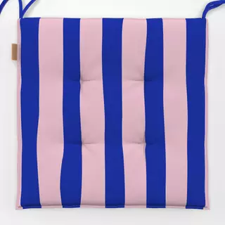 Sitzkissen Streifen blau-rosa