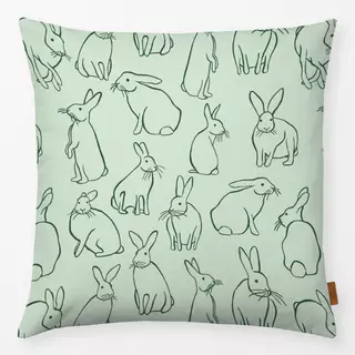 Kissen Bunnies Green